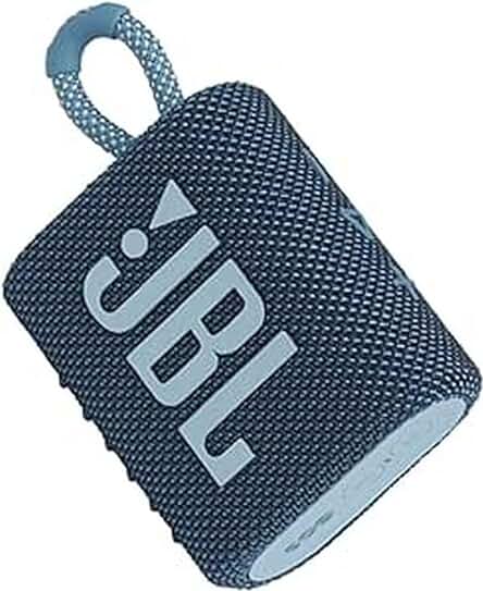 JBL GO 3 - Altavoz inalámbrico portátil con Bluetooth, resistente al agua y al polvo (IP67), azul