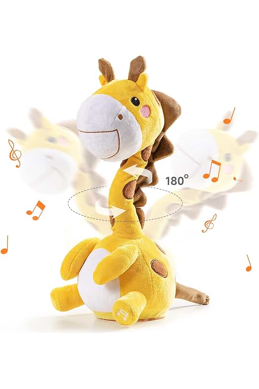 Jirafa Bailarina: Peluche Musical y Parlanchín que Baila y Repite tu Voz. Ideal para Niños.