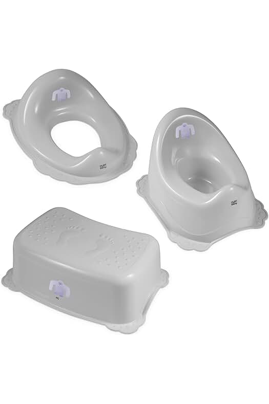 Juego 3 en 1 para niños - Orinal, asiento de inodoro y taburete - seguro, cómodo y libre de BPA.
