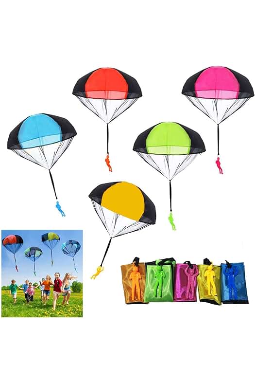 Juego de 10 Paracaídas de Juguete para Niños: Increíbles Juguetes al Aire Libre para Divertirse