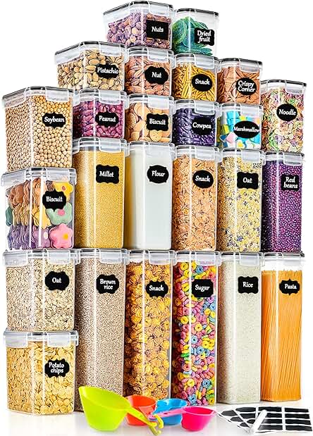 Juego de 25 Botes de Almacenamiento de Alimentos para Cocina GoMaihe