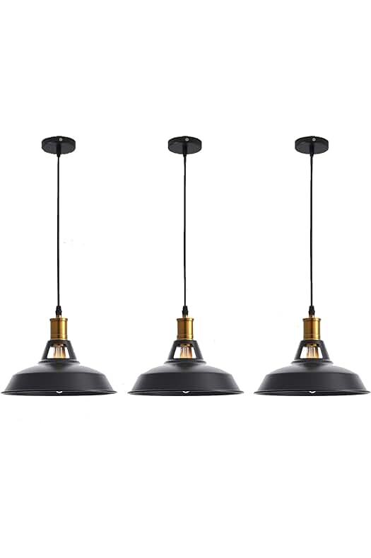 Juego de 3 lámparas colgantes industriales para iluminar tu hogar o negocio