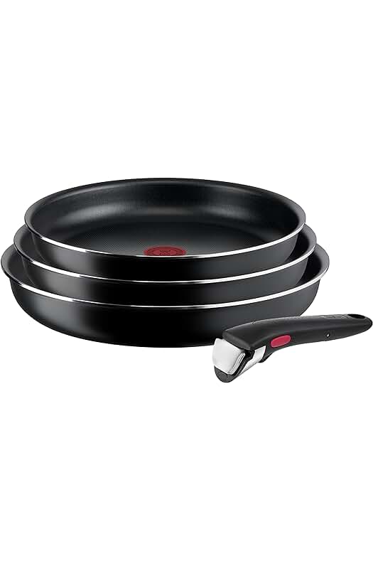 Juego de 3 sartenes antiadherentes con revestimiento de titanio Tefal Ingenio Easy On.