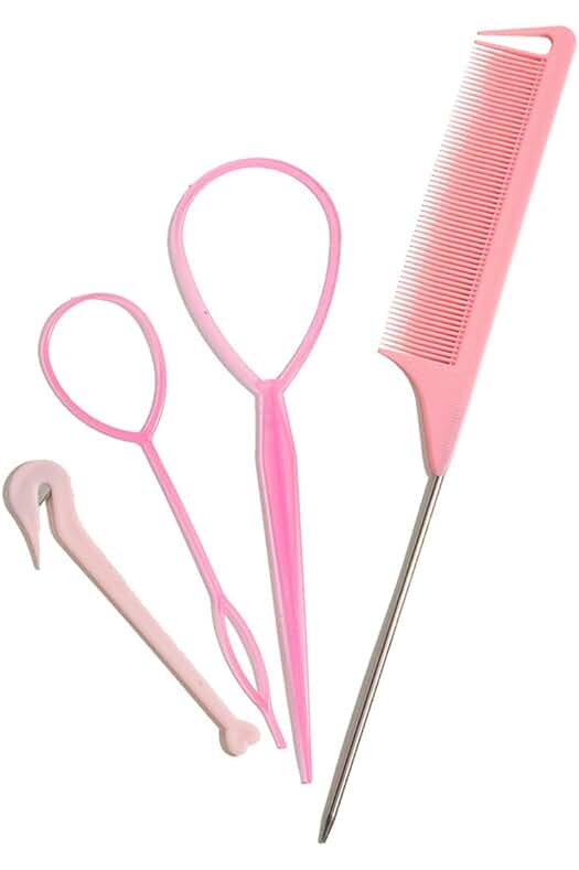 Juego de 4 accesorios para el cabello: trenza y peina tu cabello fácilmente.