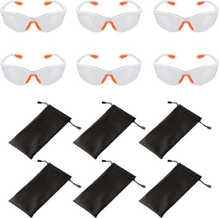 Juego de 6 gafas de seguridad: protección química y antipolvo para laboratorios, soldadura y ciclismo