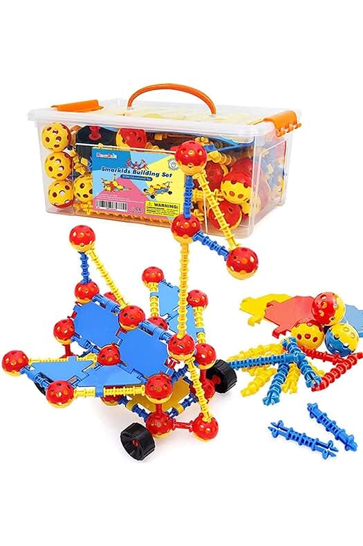 Juego de bloques de construcción educativos para niños - 160 piezas.