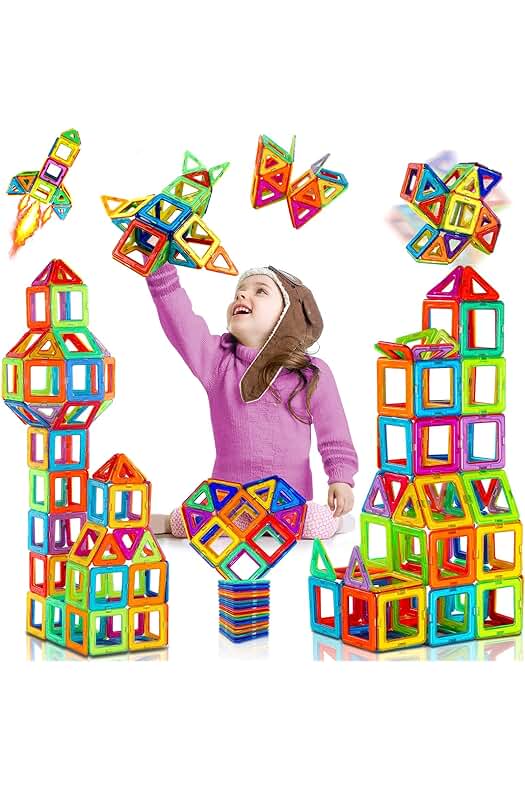 Juego de Bloques Magnéticos Montessori para Niños de 3-7 Años - Regalo de Cumpleaños Perfecto