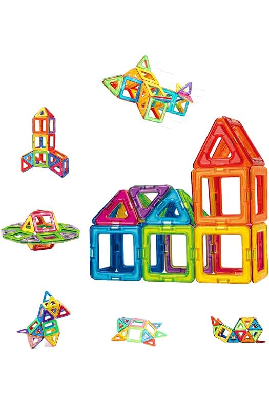 Juego de Bloques Magnéticos para Niños - Kit Educativo de Construcción Magnética de 42 Piezas.