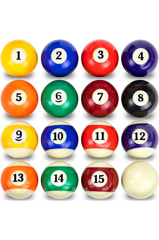 Juego de bolas de billar americano de tamaño estándar y blanca de 60,3 mm.