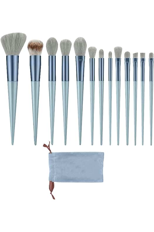 Juego de brochas de maquillaje profesional de 13 piezas para un maquillaje perfecto.