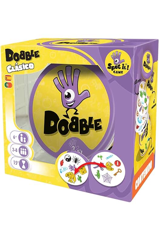 Juego de Cartas Dobble - Diviértete en Español y Portugués con este increíble juego.