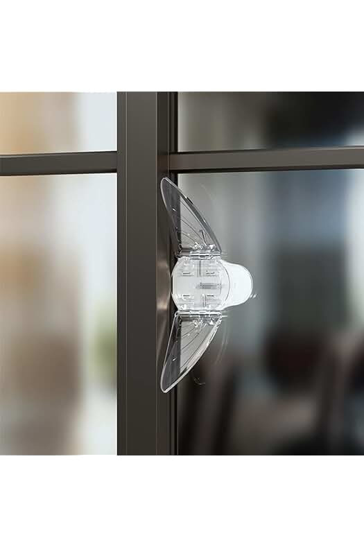 Juego de cerraduras de seguridad transparentes para puertas y ventanas correderas (3 piezas)