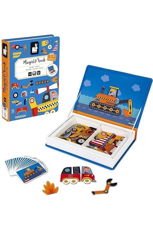 Juego de coches magnéticos educativos para niños - Janod Bólidos - Aprende y diviértete.