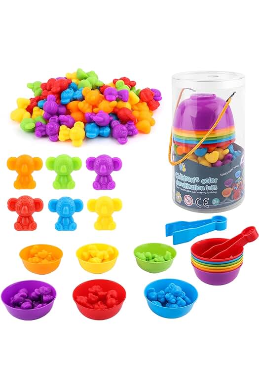 Juego de combinación de colores Montessori para niños de 2 a 5 años.