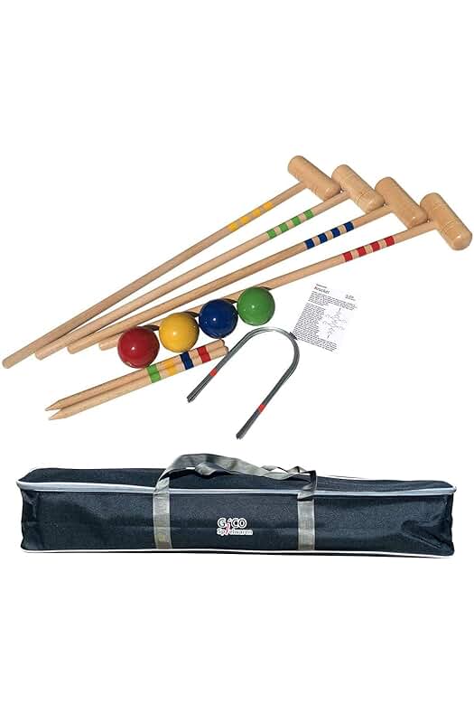 Juego de Croquet de Madera para Niños y Adultos - Diversión y Calidad Garantizada.