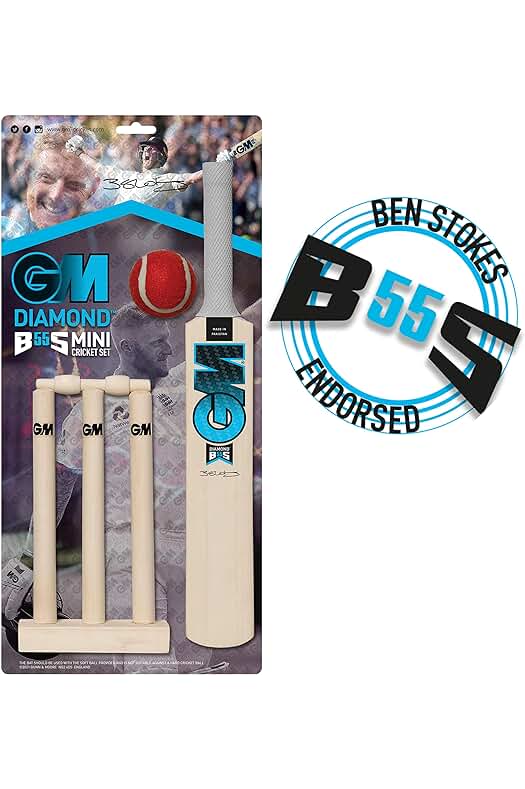 Juego de críquet de madera GM Ben Stokes BS55: calidad y diversión en un minijuego