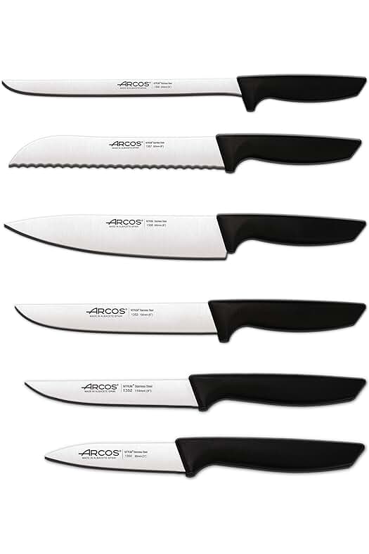 Juego de Cuchillos de Cocina Profesionales de Acero Inoxidable | Utensilios de Cocina Serie Niza