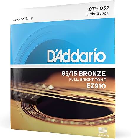 Juego de cuerdas para Guitarra Acústica, DAddario EZ910 de bronce, 011 - 052
