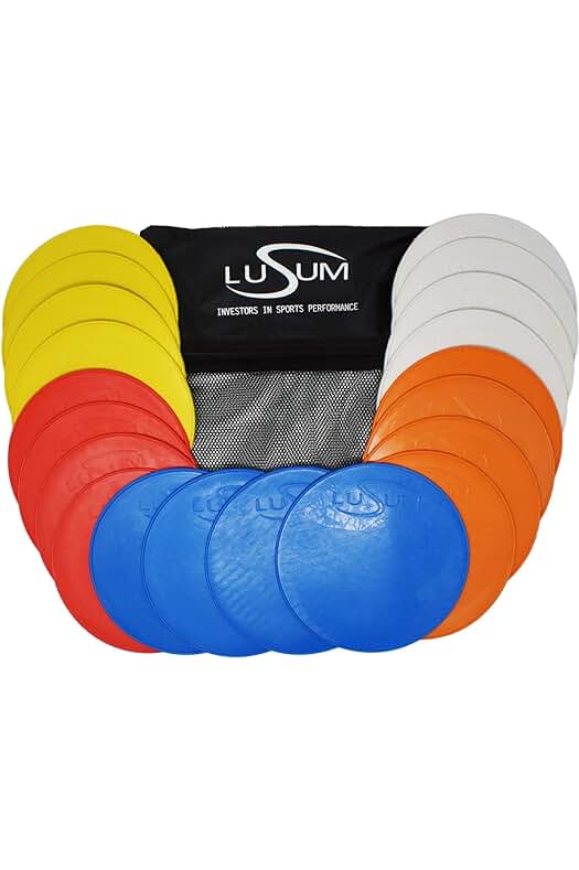 Juego de discos de marcador deportivo antideslizante de goma para deportes de interior.
