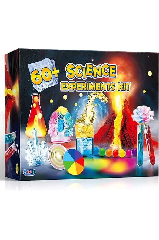 Juego de Experimentos Educativos UNGLINGA 60+ para Niños de 4-12 años, Ciencia y Diversión STEM