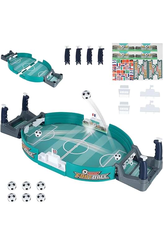 Juego de Fútbol de Mesa Interactivo para Niños y Adultos - Weigudoc Mini Copa del Mundo