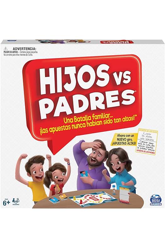 Juego de mesa divertido para niños de 6 años en adelante: Hijos contra Padres.