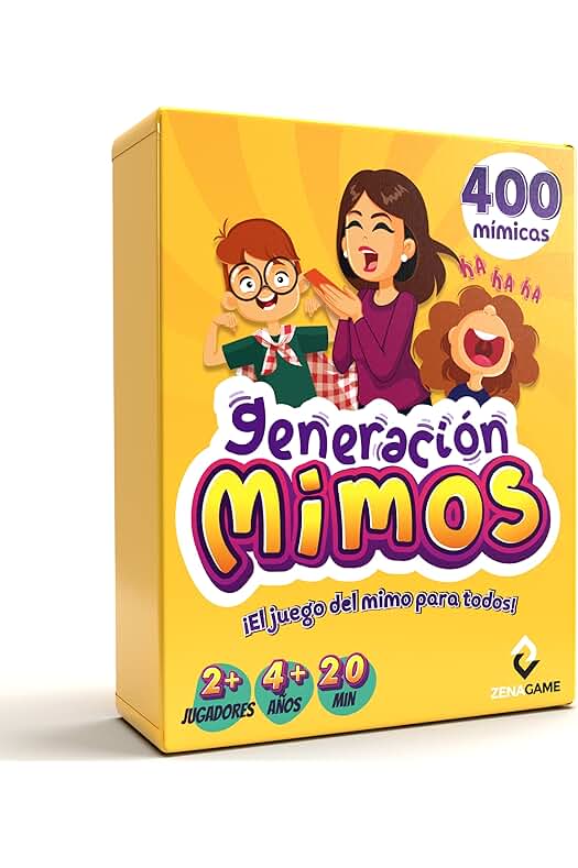 Juego de Mímicas ZENAGAME - Divertido Juego de Mesa Familiar para Adultos y Niños.