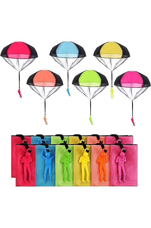 Juego de Paracaídas para Niños, Divertido Juguete de Aire Libre para Fiestas y Cumpleaños.