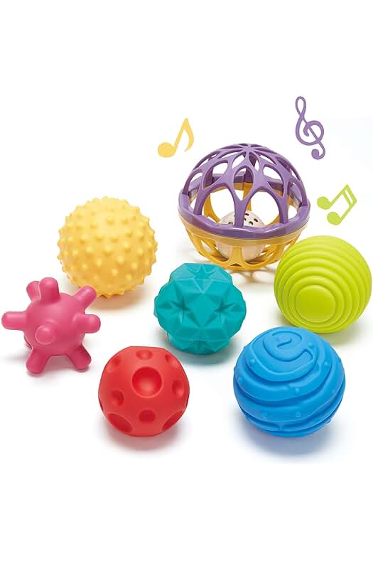 Juego de Pelotas Sensoriales para Bebés: Texturas, Sonidos y Seguridad para el Desarrollo Infantil.