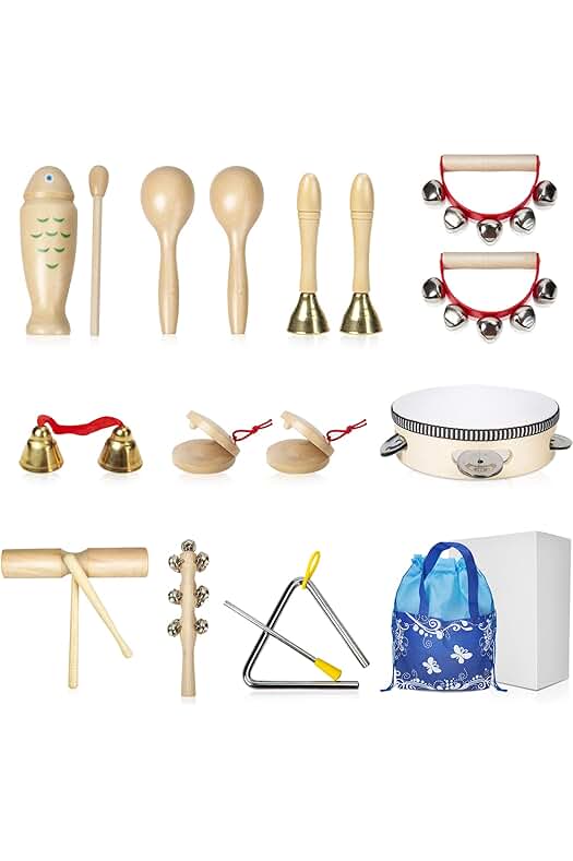 Juego de percusión de madera para niños: ¡Descubre el ritmo con estos instrumentos musicales!