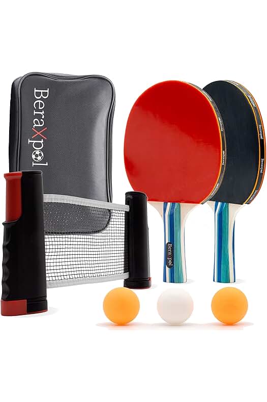 Juego de Ping Pong Premium con Palas, Red Retráctil y Pelotas de 3 Estrellas | Regalo Ideal