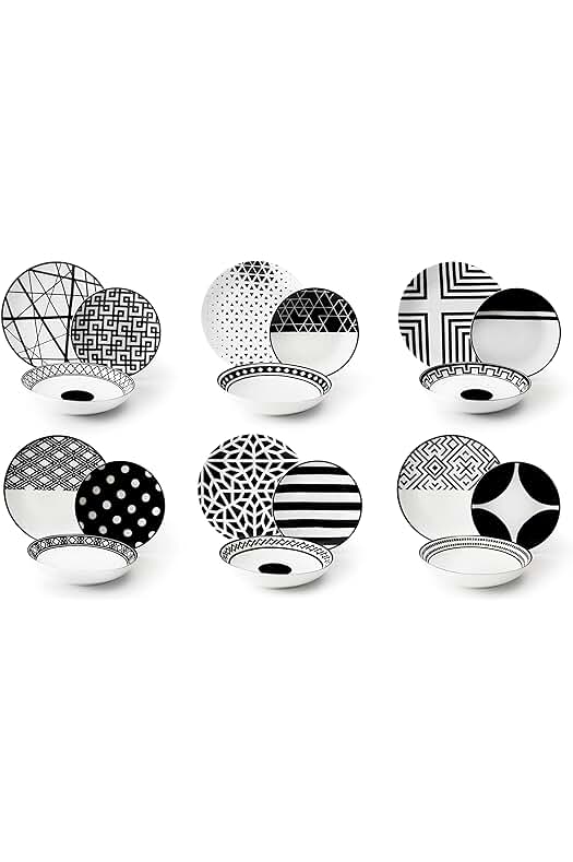 Juego de platos de porcelana Excelsa Emily, elegancia y estilo en tu mesa.