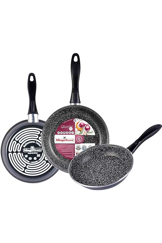 Juego de Sartenes Magefesa K2 Gransasso en Gris Moteado - ¡Cocina con estilo y calidad!