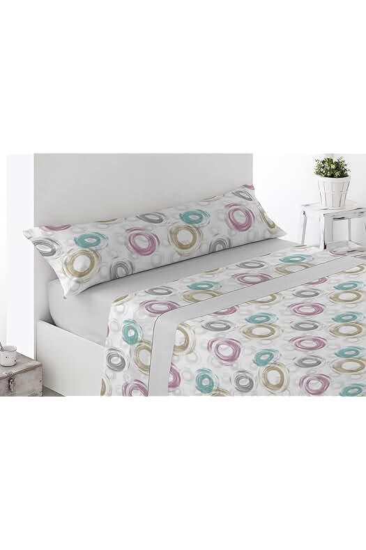 Juego de sábanas de verano para cama de 150 - Circul Gris.