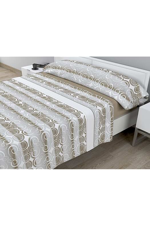Juego de sábanas térmicas Pirineo - 3 piezas - Calidad superior - Modelo VENEG (Beige, 150 cm)