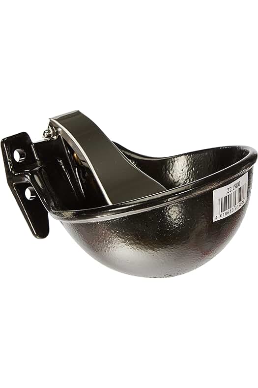 Juego de suministros premium para caballos: Bebedero de agua de metal con cucharón