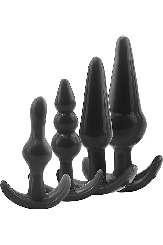 Juego de Tapones Anales: Set de 4 Juguetes Sexuales para Sexo Anal.