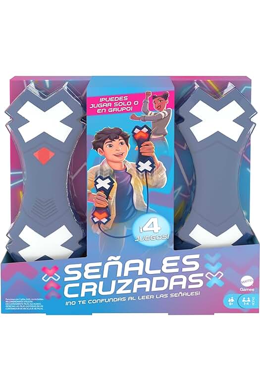 Juego electrónico de reflejos para niños +8 años: Mattel Games Señales Cruzadas (HCF43)