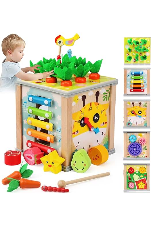 Juego Montessori de Madera para Bebés: Desarrollo de Habilidades Motoras y Juegos Educativos