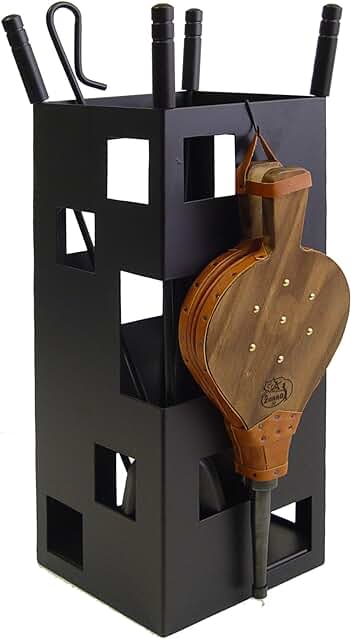 Juego para chimenea Imex El Zorro 10046: elegante y funcional accesorio negro de 50x20x20 cm.