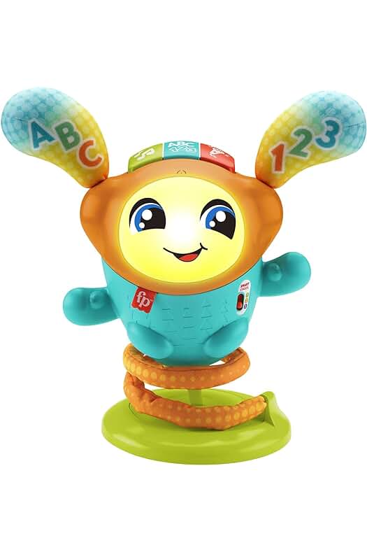Juguete electrónico Fisher-Price Boti Robotito Saltarín, aprendizaje divertido para bebés +9 meses