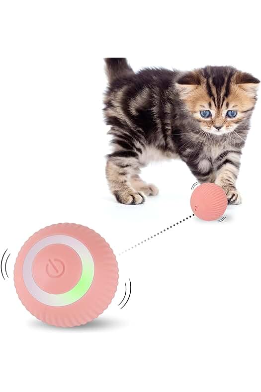 Juguete interactivo para gatos: Pelota giratoria automática de 360 grados con carga USB.