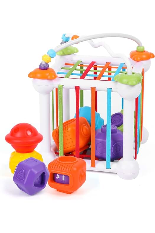 Juguete Montessori para Bebés: Cubo de Actividades Divertidas para Niños a Partir de 18 Meses