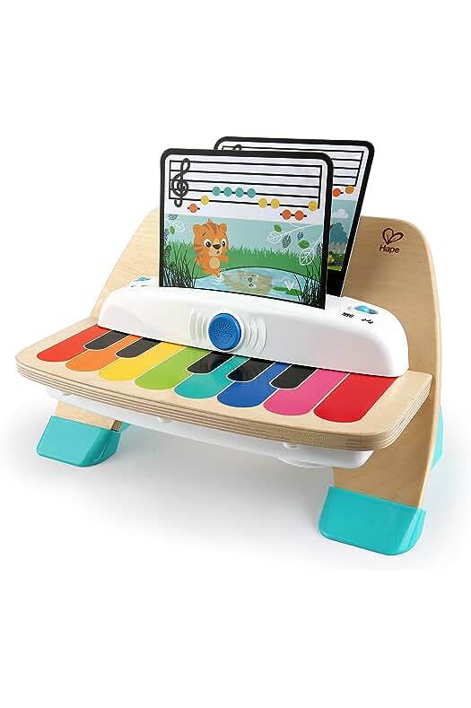 Juguete musical de madera para niños con partituras y canciones incluidas.