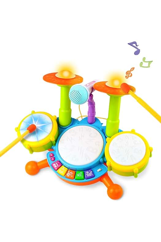 Juguetes de batería para bebés de 1 año - Ideas de regalos musicales para niños.