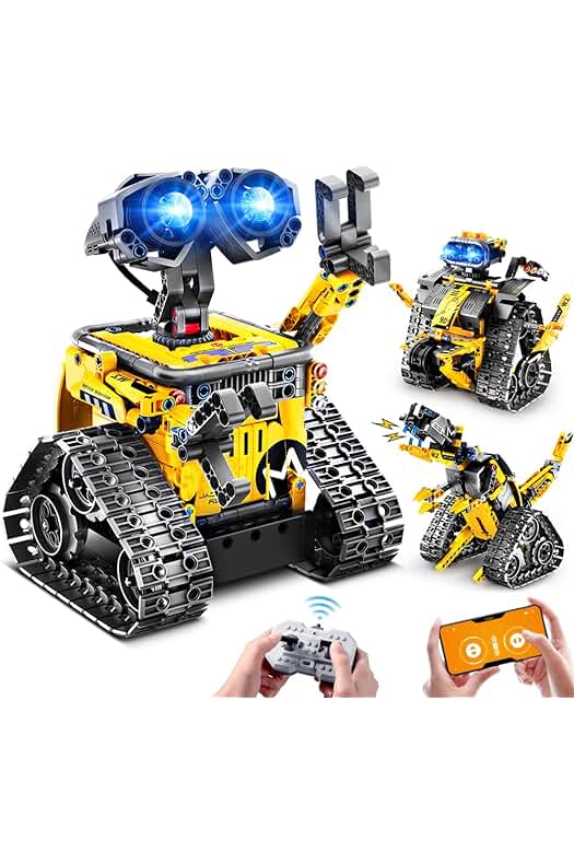 Juguetes de construcción HOGOKIDS: Robots de teledirigidos para niños con control remoto y aplicación.