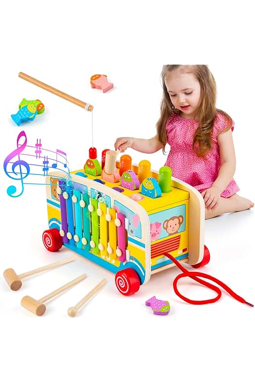 Juguetes de madera Montessori para niños de 1 año: diversión educativa para los más pequeños.