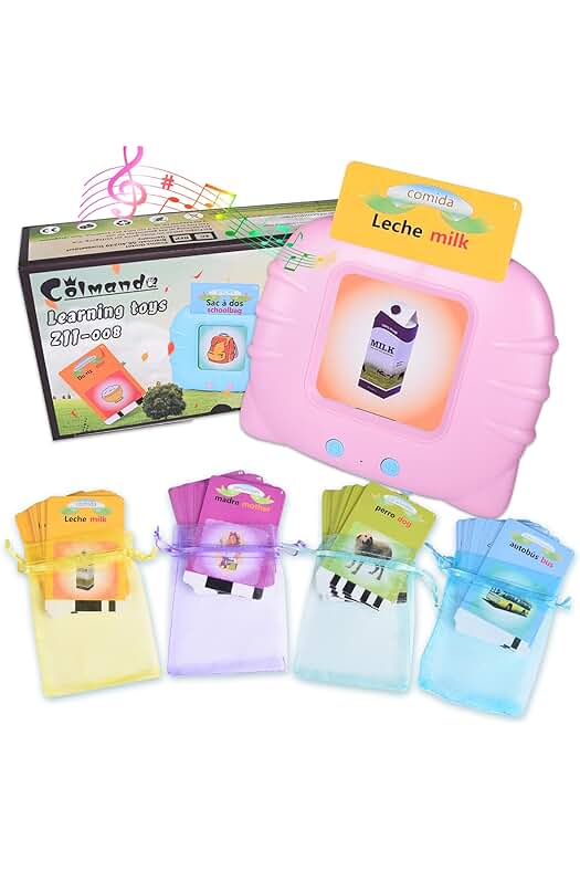 Juguetes educativos sonoros para niños de 1 a 6 años (Español Rosa)