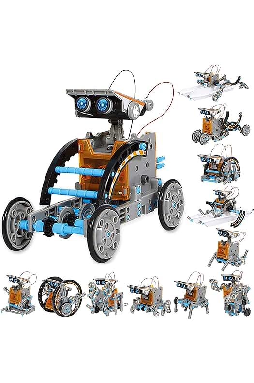 Juguetes Robots para Niños: Kit de Montaje Robótico con Energía Solar y Batería, 190 Piezas