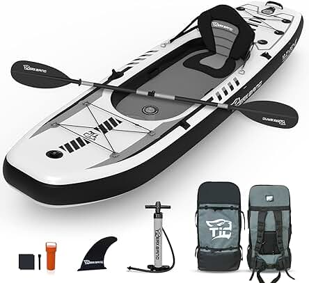 Kayak Inflable TIGERXBANG: Resistente, cómodo y versátil para tus aventuras acuáticas. ¡Descubre la libertad de remar!
